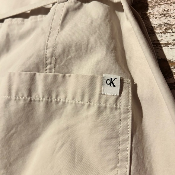 Calvin Klein Jeans Cream Wide Leg Pants - Picture 10 of 12